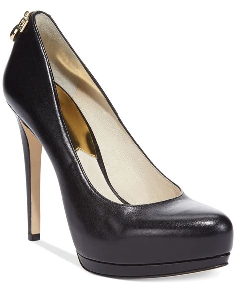 michael kors black sprakle 1 inch heels|Michael Kors black platform heels.